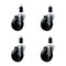 Service Caster 4'' SS Soft Rubber Wheel Swivel 1-3/8'' Expanding Stem Caster Set, 4PK SCC-SSEX20S414-SRS-138-4 - alternate 1